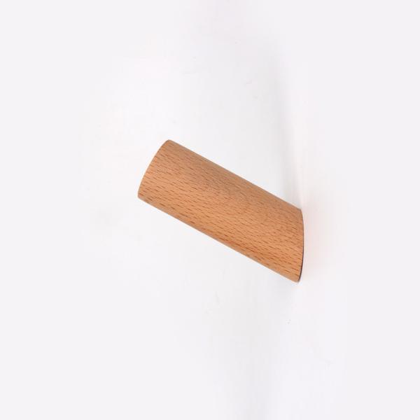 Natural Wood Wall Mounted Coat Hooks Set of 4