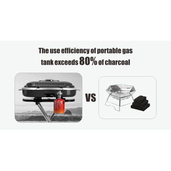 Portable Foldable Gas Electronic Camping Outdoor Barbecue BBQ Gas Grills with Trolley
