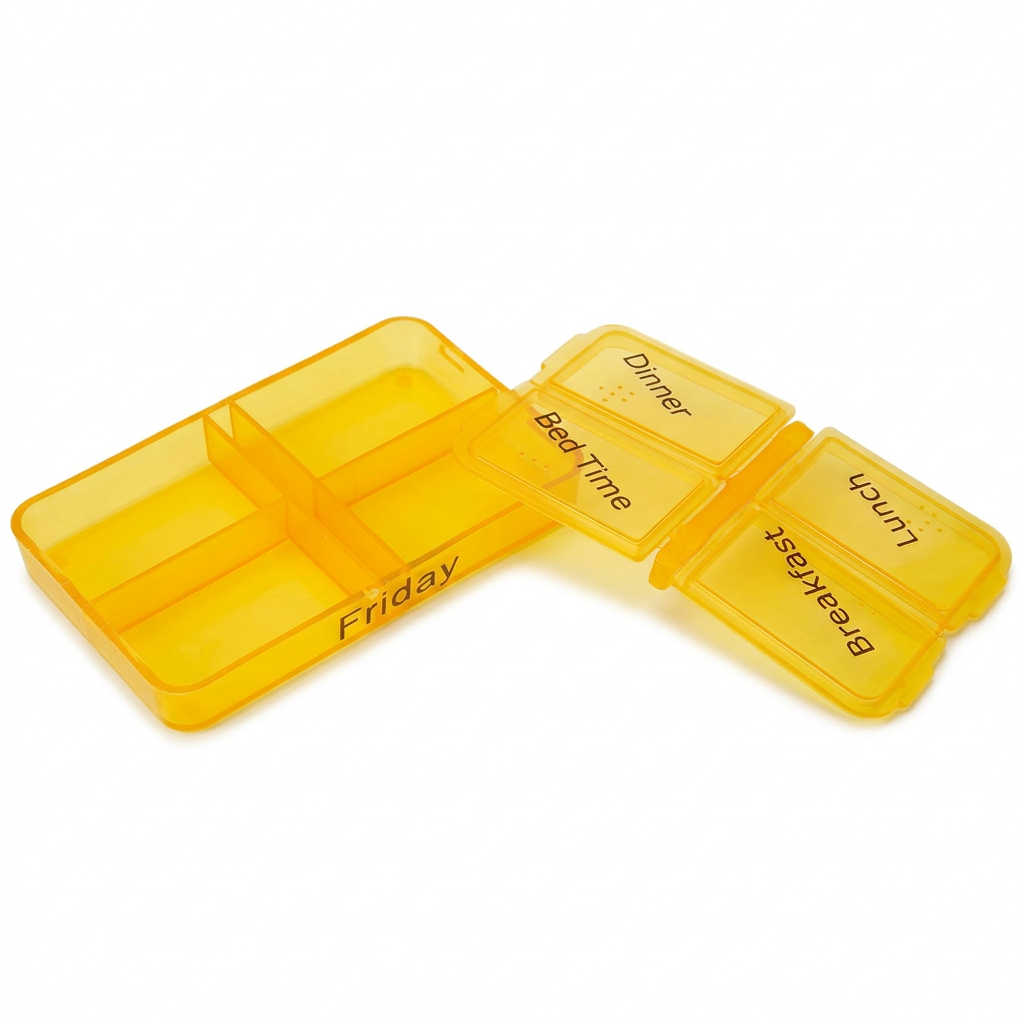 Promotional Medical Week-Long PP Pill Organizer Customizable Logo Medicine Box Storage Case