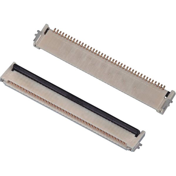 0.5mm Pitch FFC FPC Connector 2mm Height Right Angle SMT 4~96 Circuits