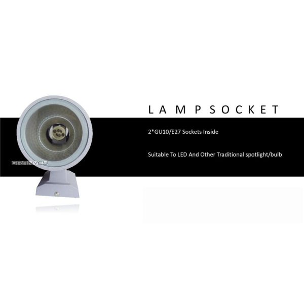 Cylinder Shape Outdoor Wall Sconce Up And Down Lighting Silicone Rubber Gasket