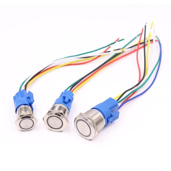 16MM Waterproof Metal Switch Button Wire Electronic Turnbuckle Cable ON-OFF Harness for Wire Harnessing