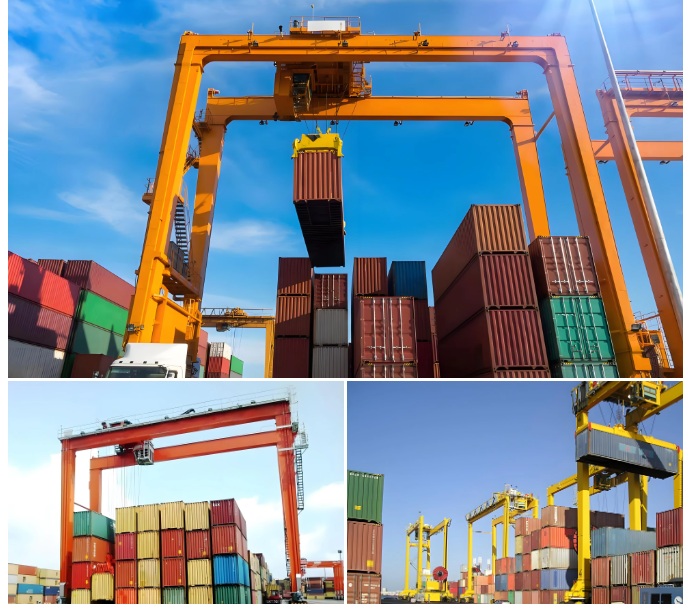 Remote Control Diesel Engine RTG Rubber Tyred Gantry Crane with 15-50 Ton Capacity for Container Lifting