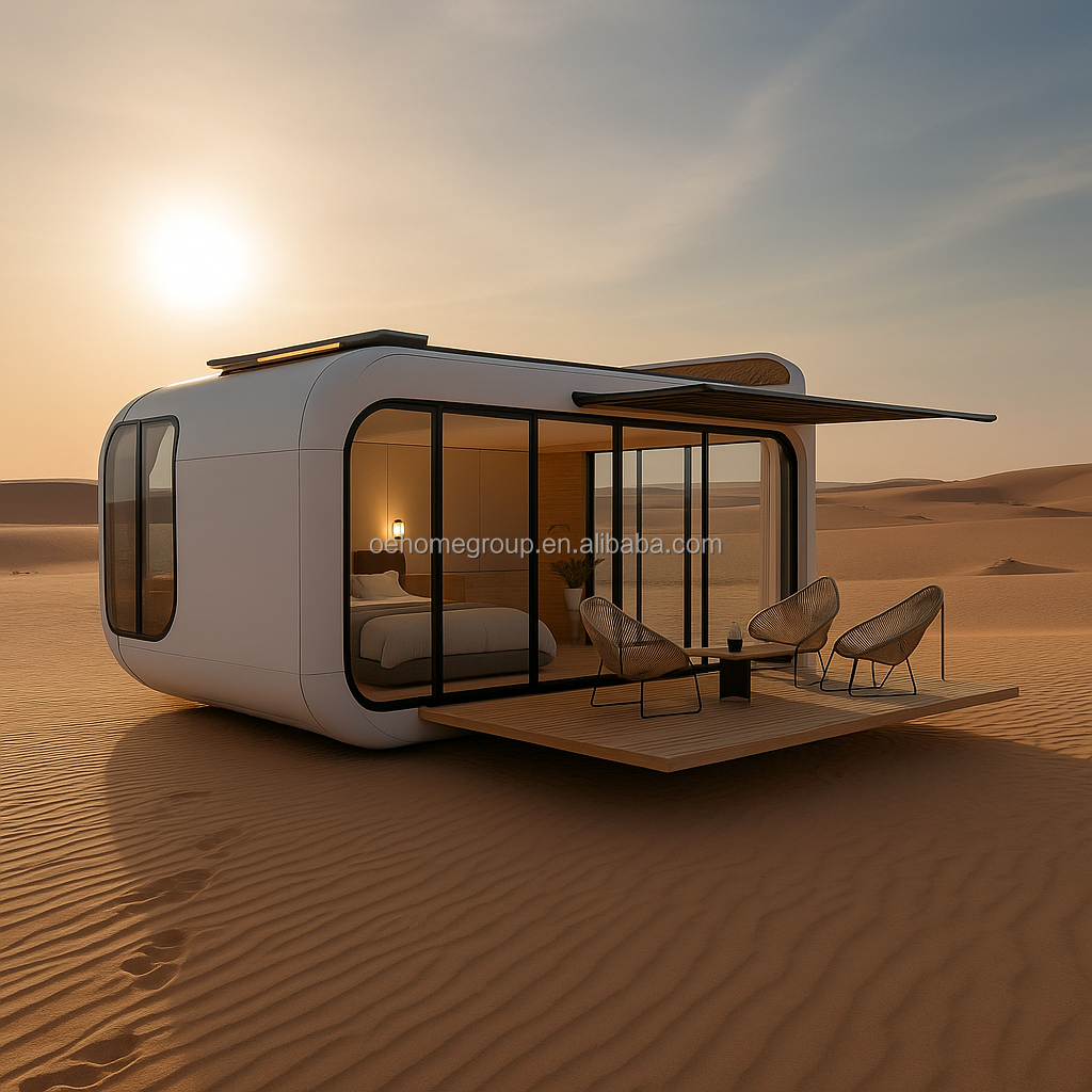 Durable Using Various Prefab Container House Tiny Portable Home Tiny Modular House Camping Hotel Space Capsule