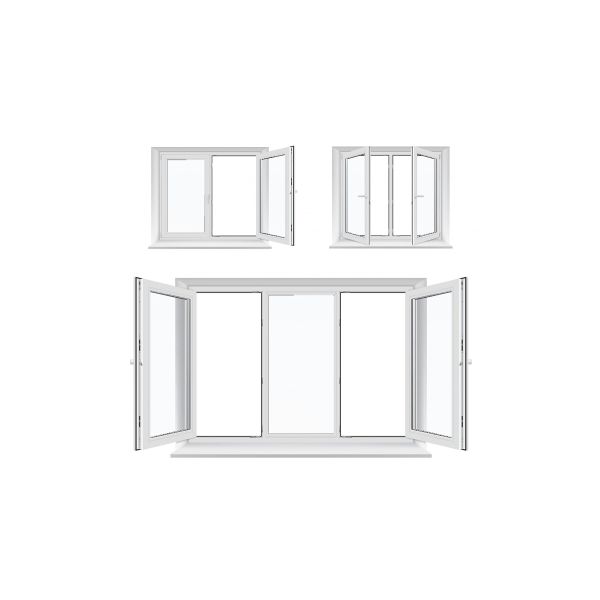 Cadre en acier en plastique UPVC Windows pour le mur rideau de façade extérieure