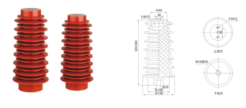 изолятор ZJ-35Q/145*380 изолятора 35KV H.V.switchgear поддержки эпоксидной смолы