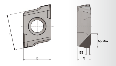 Padrão ISO Cortador de moagem FMP063SA22-BE12-10 Ferramentas de usinagem PCD Ferramentas de esmagamento e acabamento para moagem de ombro