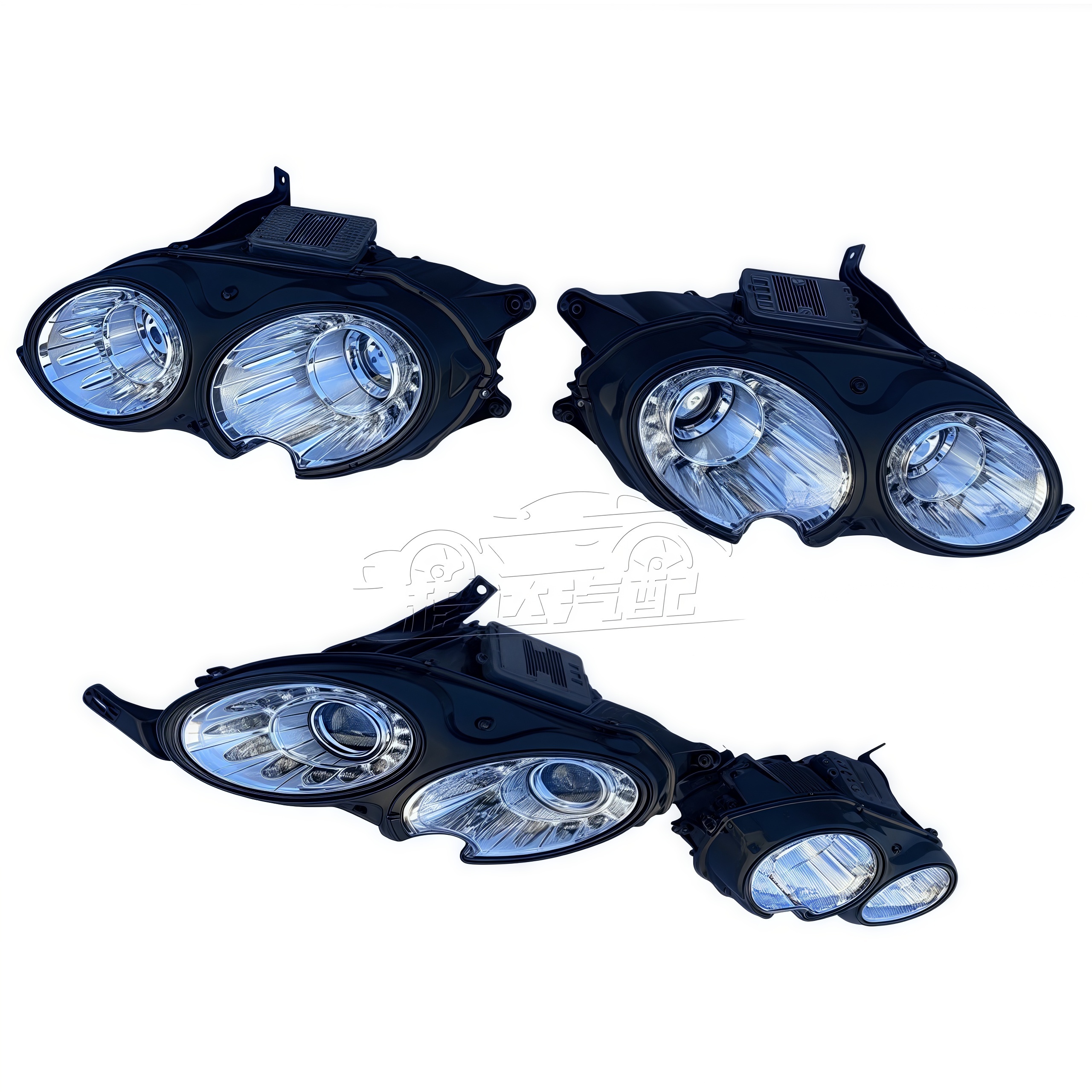 Genuine LED Headlights for 2013-2017 Bentley Flying Spur Blue Light Color with 6000k Color Temperature Front Car Light Headlamp