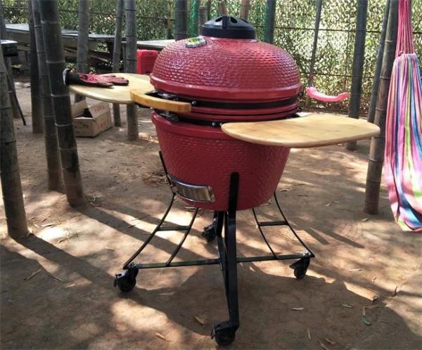 22 CERAMIC BBQ GRILL KAMADO/  Black, Red, Green/ Iron Cart/ Charcoal Kamado