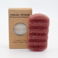 Esponja vermelha a favor do meio ambiente do corpo de Clay Konjac Sponge Charcoal Exfoliating