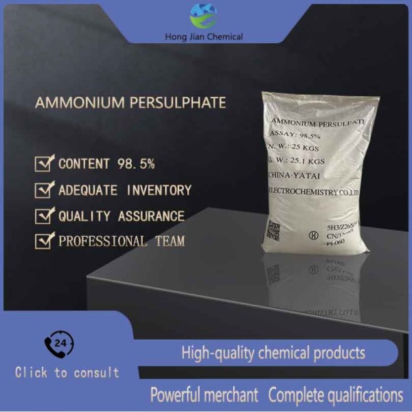 Ammonium Persulfate APS White Crystalline Powder with 1.98 G/cm3 Density and 120°C Melting Point Soluble In Water
