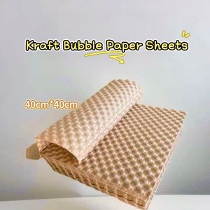 40x40cm  Double Bubble Sheet Reusable Kraft Backed Bubble Wrap For Fragile