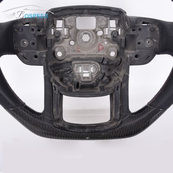 Blue Stripe Leather Range Rover Custom Steering Wheel Real Carbon Fiber