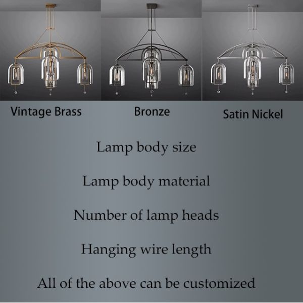 American Classical Luxury 3500K Warm White Adjustable Height Chandelier with 36,000 Hours Lifespan for Villa Hotel Lobby