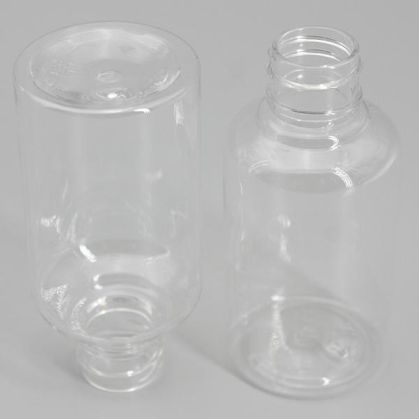 Clear Round Travel Set  2oz Lotion Spray Plastic Bottle