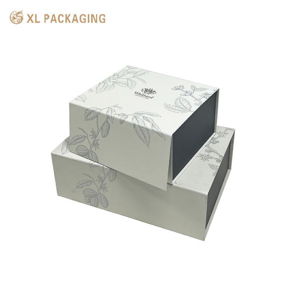 Cajas de papel plegable floral de papel de tarjeta de inserción de papel magnético de papel de té caja de embalaje