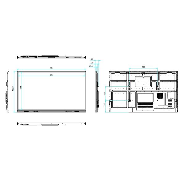 86 Inch Android 16 EDLA Google 8 Cores WIFI Wireless Projection Monitor For Teaching