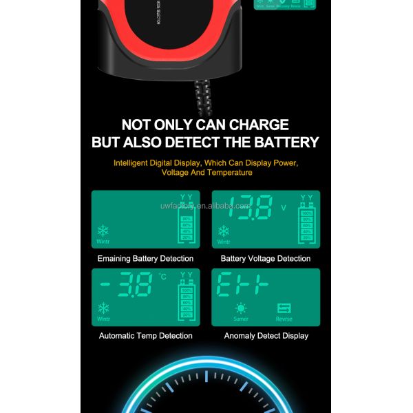 OEM Orders 12V 10A 15A Automatic Charging Smart Auto Charger Portable Car Motorcycle Battery Charger for Lead Acid Battery