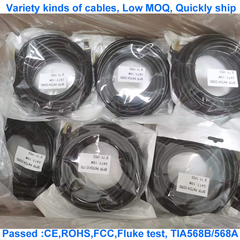 Медная куртка PVC OD кабеля 26awg проводника Cat7 SFTP 6.0mm RJ45