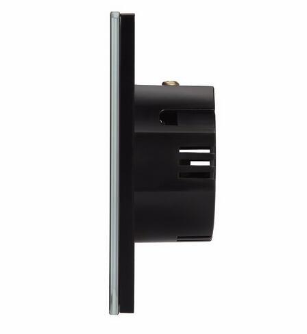 EU Standard Remote Switch, 220~250V Wall Light Remote Touch Switch 2 gang 1 way