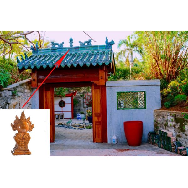 Fireball Roof Finial Chinese Roof Decoration Art Collection Customizable Size Color