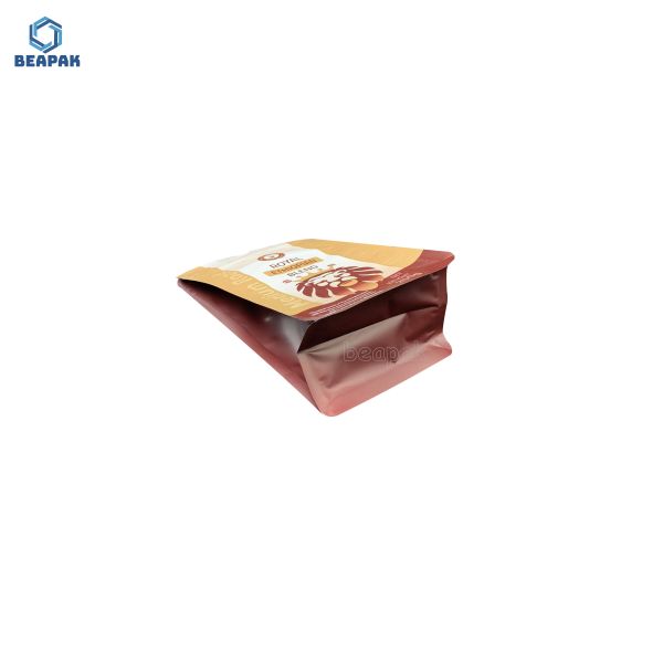 Мешки плоского дна молнии кофейного зерна Ресеалабле