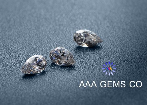 White Color Pear Cut Loose Moissanite Stones Synthetic For Jewelry