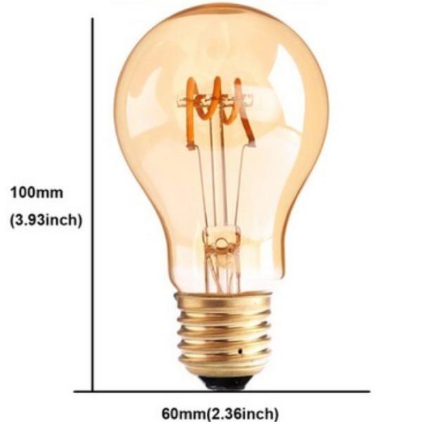 bulbo decorativo retro da lâmpada T185 G80 Ascher E26 do vintage espiral de 110v 220v