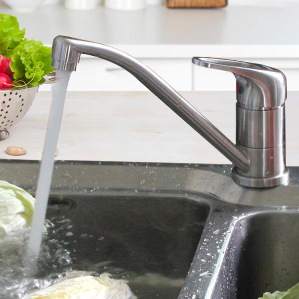 SS 304 316 Stainless Steel Faucets Single Handle No Lead for Kitchen Sink