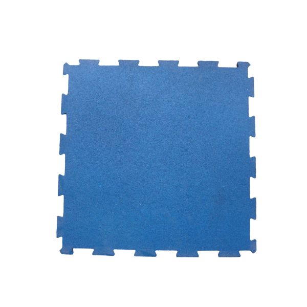 Anti Slip Gym Interlocking Rubber Flooring Blue 500x500mm
