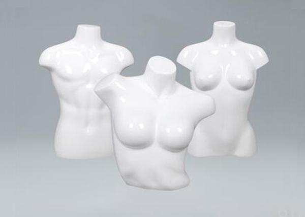 Glossy Female Upper Boday Shop Display Mannequin 100% FRP Unbreakable