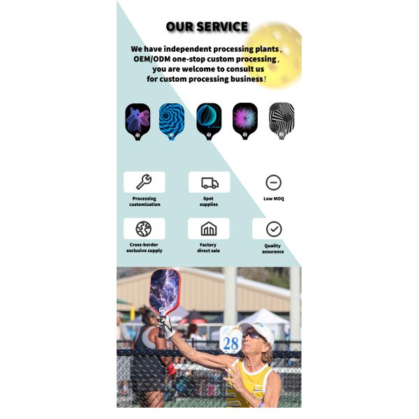 5-80 Age Group Custom Thermoformed Carbon Fiber Pickleball Paddle with USAPA Approval