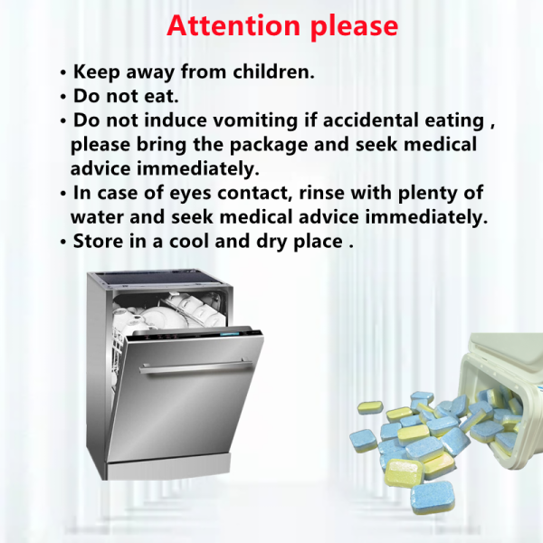 Disposable Kitchen Washing Machine Cleaner Fast Action Different Scents Dishwasher Tablets