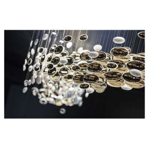 Специализированная гостиничная вестибюль Овальный художественный люстра стеклянный экстра большие люстры