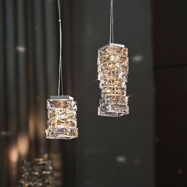 Lumière suspendue de salon de luxe intérieur moderne nordique à LED Lumière suspendue de décoration de maison Lustre de cristal