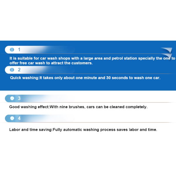 Полноавтоматическая туннельная машина для стирки автомобилей с потреблением воды 150 л/автомобиль