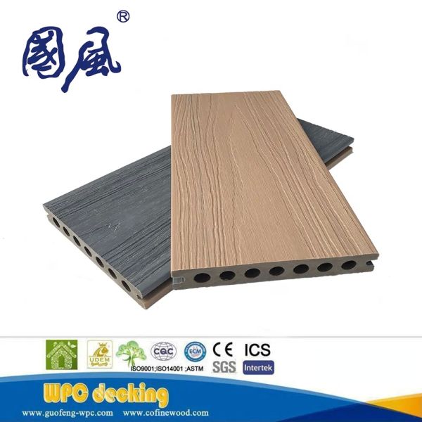 Factory Price New Generation Double Color Co-Extrusion Wood-Plastic Composite Material WPC Decking