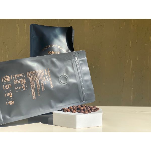 Customized Printed Zipper Stand Up Pouch 250g 500g Coffee Bag With Valve Plastic Packaging Aluminum Foil Bag