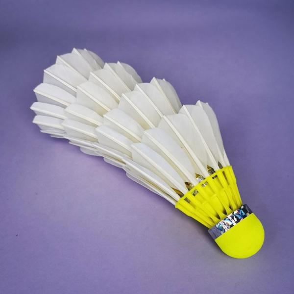 Yellow Badminton Training Shuttlecock Goose Flex Feather Stable Badminton Outdoor Shuttle