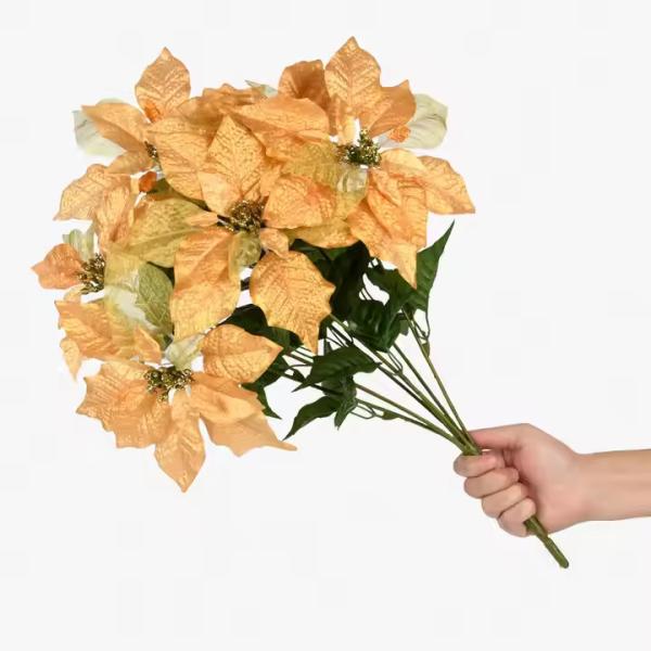 現実的なシミュレーション プラスチック製のシルク布 花束 ホームテーブル クリスマスシーン 装飾 テーブル用 デスクトップオーナメント