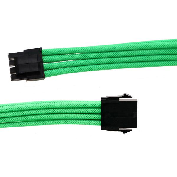High Quality Single Sleeved braided 8Pin Male to 8Pin Female  Power supply Extension Cable Pcie sleeving cable  green&red