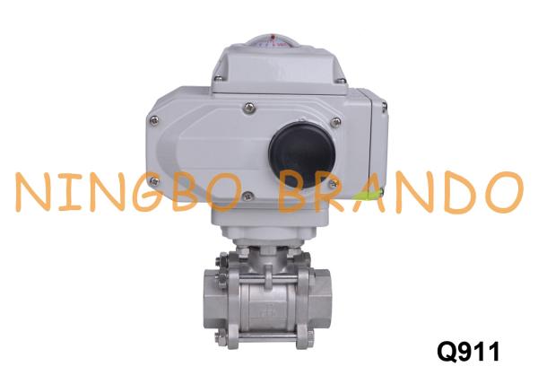 3 válvula de bola de aço inoxidável da parte 304 com atuador elétrico 24V 220V