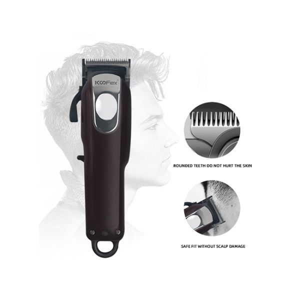 Триммер волос водоустойчивых парикмахерскаь электрический для людей KooFex антиржавейного