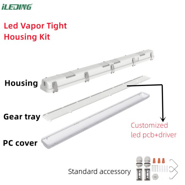 85 CRI LED Light Source Warehouse 2FT 4FT 8FT Vapor Tight Linear Tri-proof Light Fixture