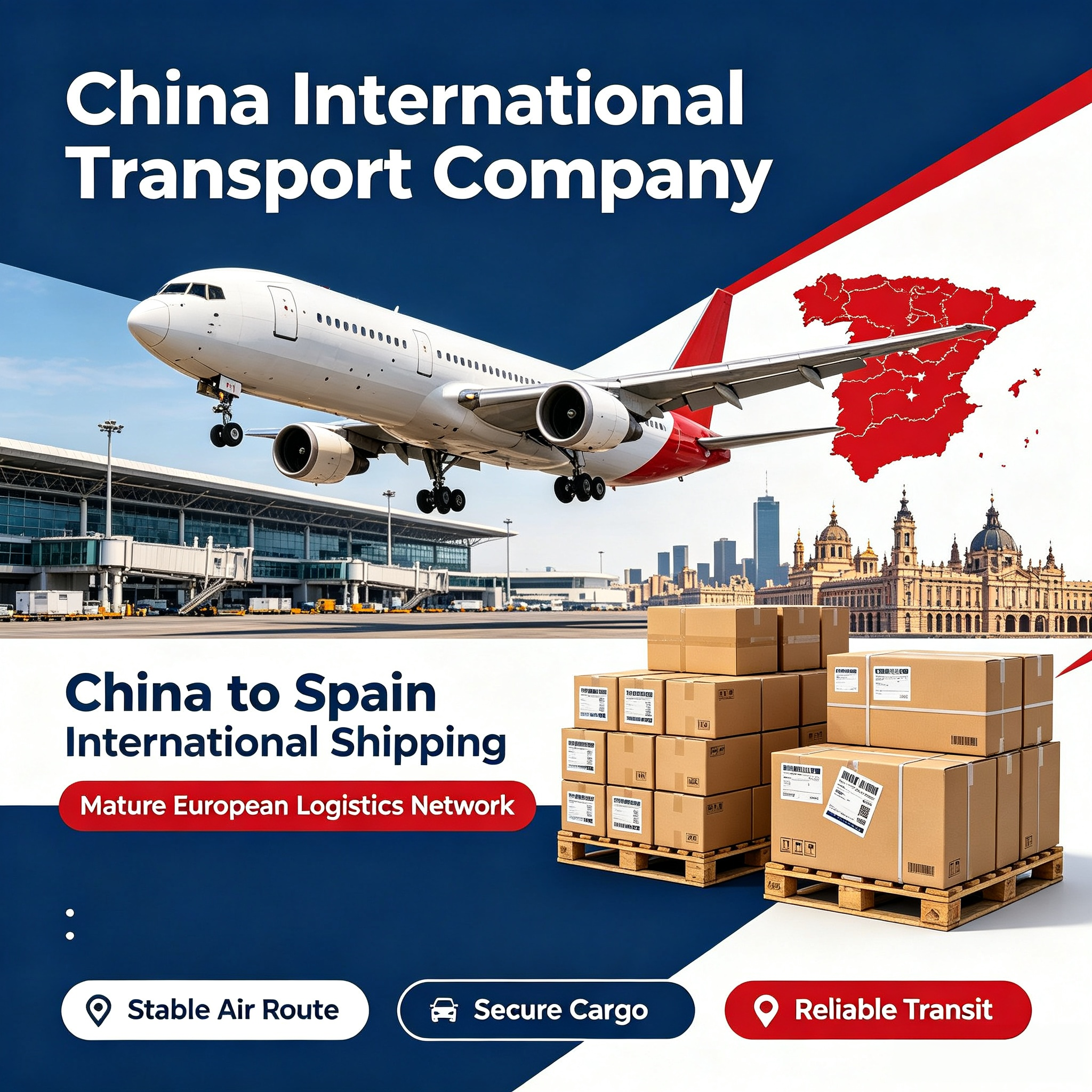 International Shipping China To Spain Air Transport With Mature European Logistics Network