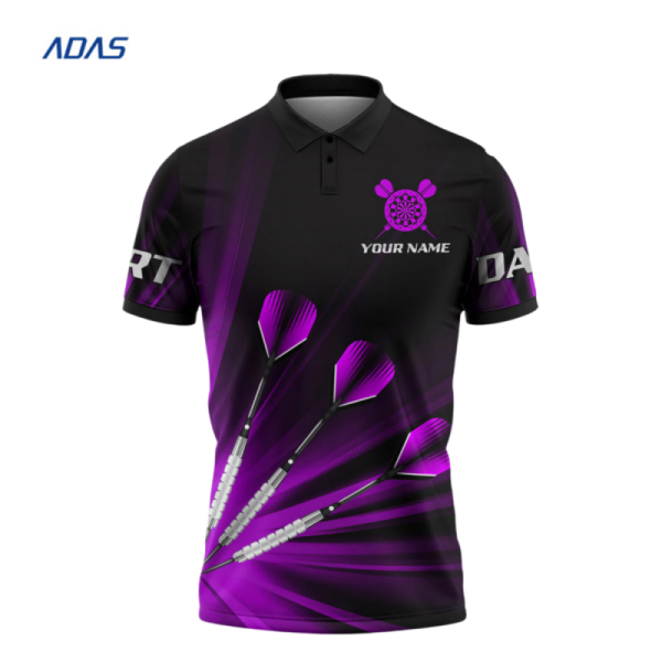 Dart Shirts With Collar zipper/button Full Sublimation Dart Uniform Dart Jersey