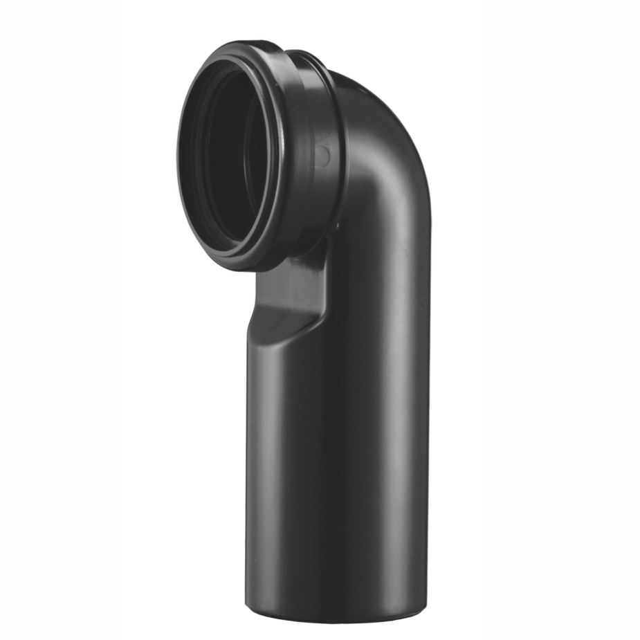 Black Plastic Belt Rubber Toilet Water Tank Discharge Elbow Pipe Sealing Drainage Pipe