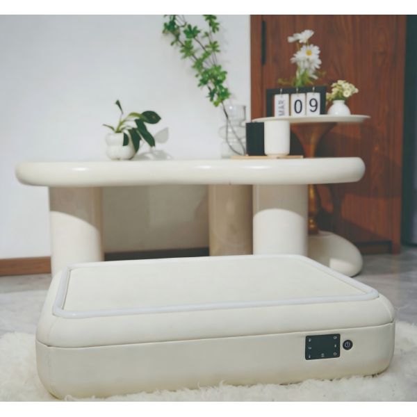 Temperature Control Wool Pet Mat Smart Heating Massage LED Lights Soft Cushion Non Slip Removable Washable