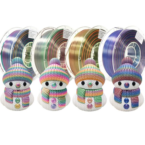PINRUI Rainbow PLA Silky PLA 1.75mm 1kg Multi-color PLA Color Gradient Filament for 3d Printing