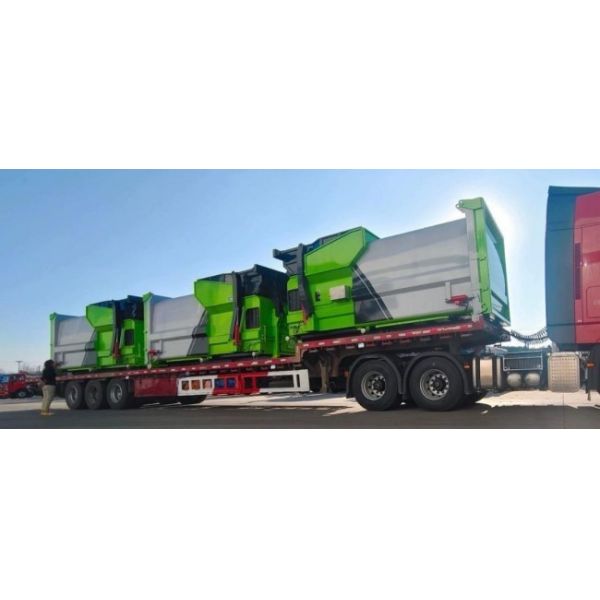 Movable 12m³ Rubbis Auger Marine Solid Hydraulic  Refuse Trash Waste Garbage Compactor